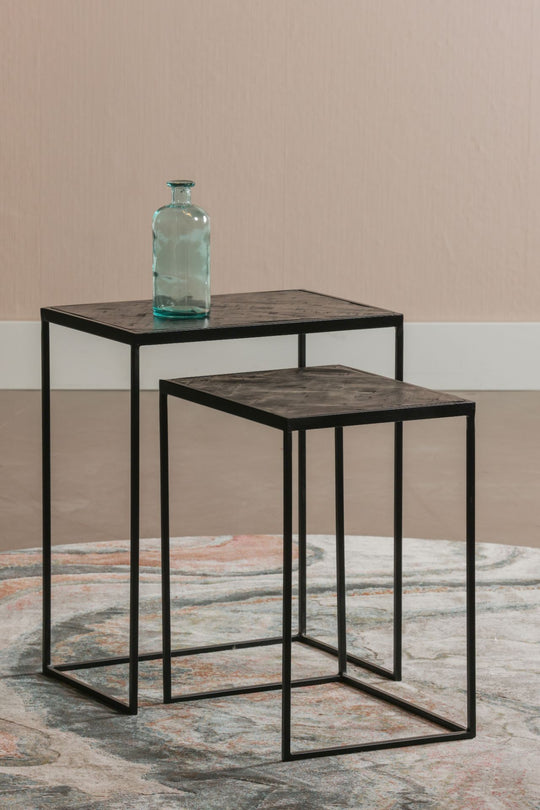 Mangohouten Salontafels Carlin set van 2