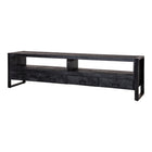 Mangohouten TV Meubel Kensi 220 cm Zwart