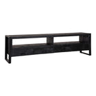 Mangohouten TV Meubel Kensi 220 cm Zwart