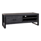 Mangohouten TV Meubel Kelvin 130 cm Zwart