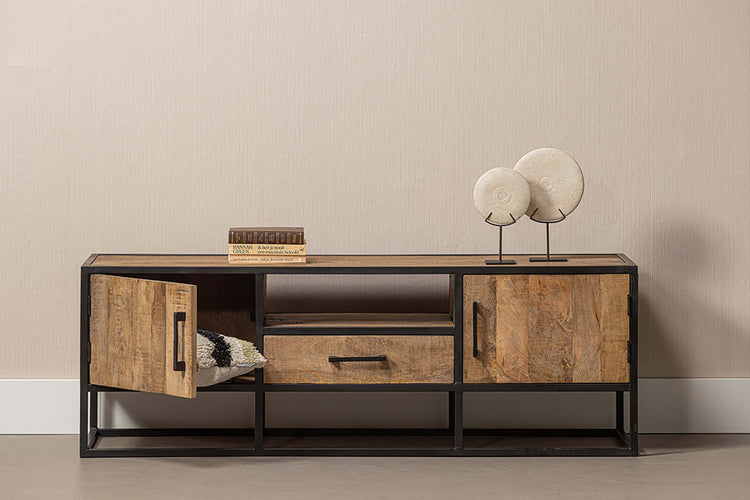 Mangohouten TV Meubel Lowen 210 cm