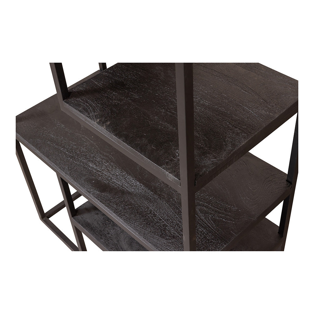 Mangohouten Vakkenkast Bowi 80 cm Zwart