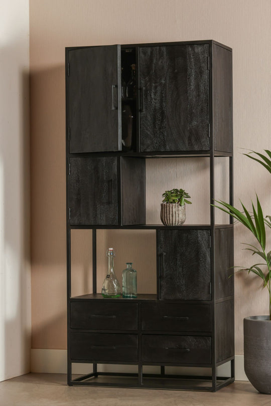 Mangohouten Vakkenkast Brendon 90 cm