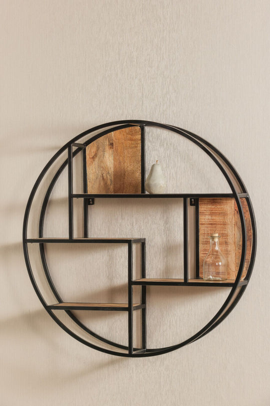 Mangohouten Wandrek Bowi Rond 100 cm