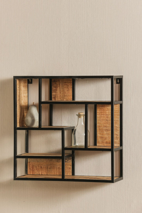 Mangohouten Wandrek Bowi 60x60 cm
