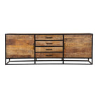 Mangohouten Dressoir Denver lowen 210 cm