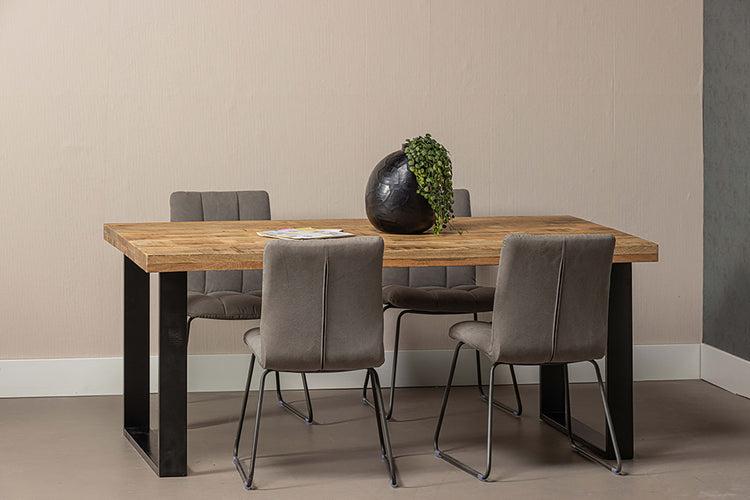 Mangohouten Eettafel Rechthoek Roy 200x100 cm (6cm)