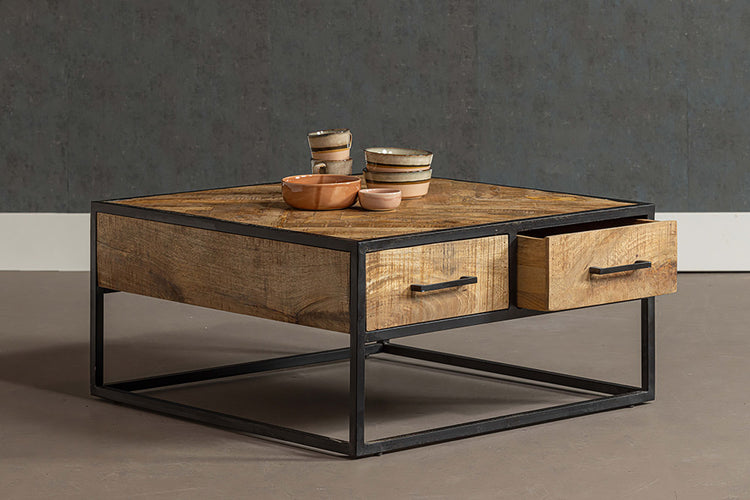 Mangohouten Salontafel Gwenn 80x80 cm
