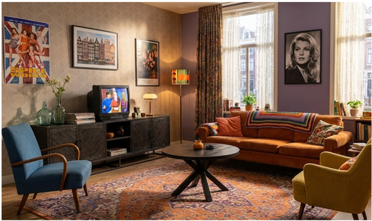 Zo breng je een retrostijl in jouw woonkamer met meubels van mangohout