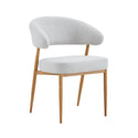 Eetkamerstoel Japandi Kaito Beige met eik onderstel