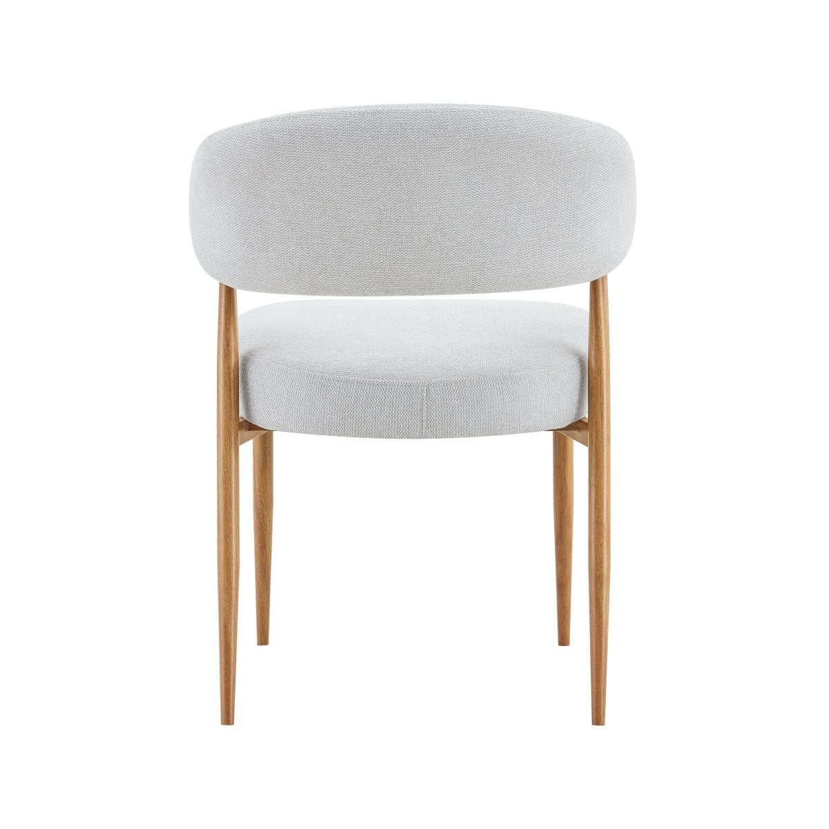 Eetkamerstoel Japandi Kaito Beige met eik onderstel