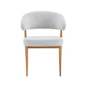 Eetkamerstoel Japandi Kaito Beige met eik onderstel