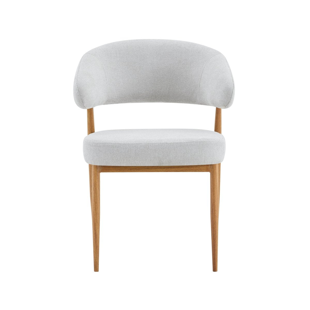 Eetkamerstoel Japandi Kaito Beige met eik onderstel