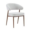 Eetkamerstoel Japandi Kaito Beige met walnoot onderstel