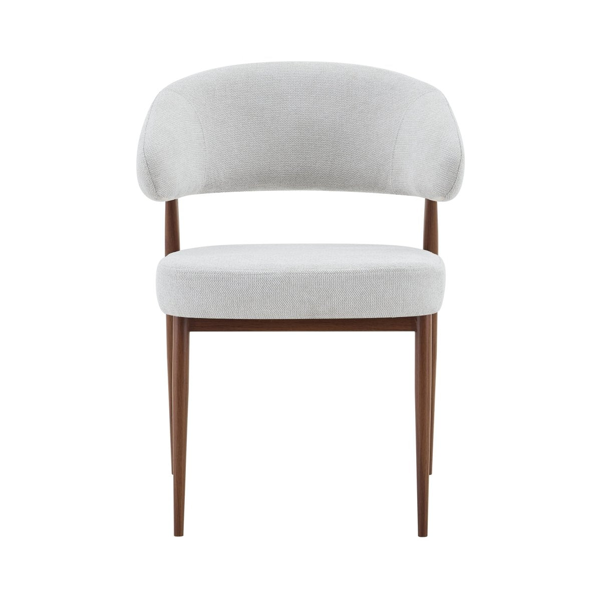 Eetkamerstoel Japandi Kaito Beige met walnoot onderstel