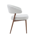 Eetkamerstoel Japandi Kaito Beige met walnoot onderstel