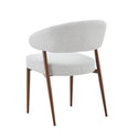 Eetkamerstoel Japandi Kaito Beige met walnoot onderstel
