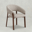 Eetkamerstoel Rydal Beige met bruin onderstel