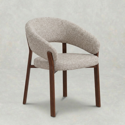 Eetkamerstoel Rydal Beige met bruin onderstel