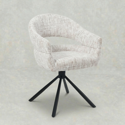 Eetkamerstoel Kalmar Lichtgrijs met zwart onderstel