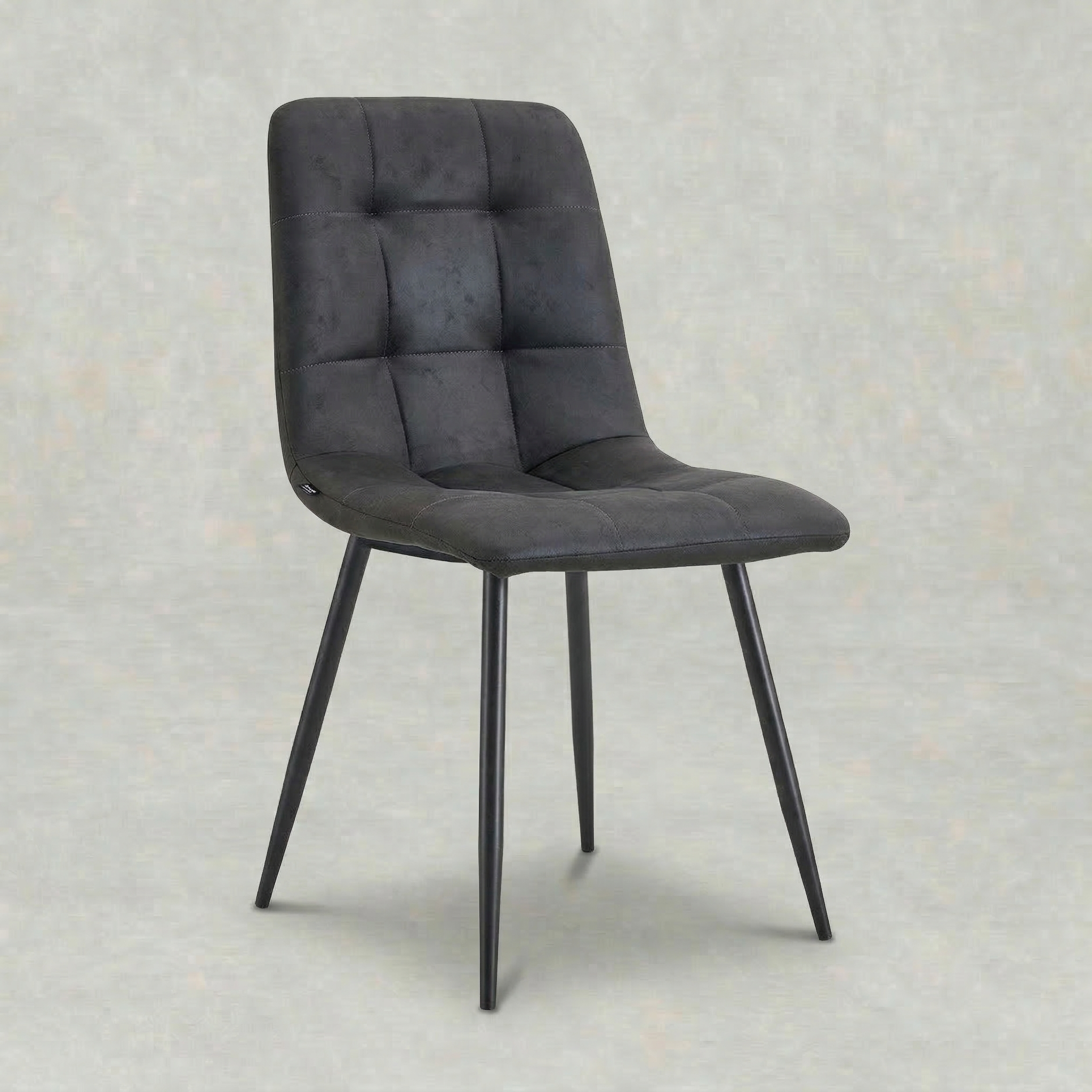 Eetkamerstoel Arendal Antraciet met zwart onderstel