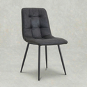 Eetkamerstoel Arendal Antraciet met zwart onderstel