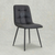 Eetkamerstoel Arendal Antraciet met zwart onderstel