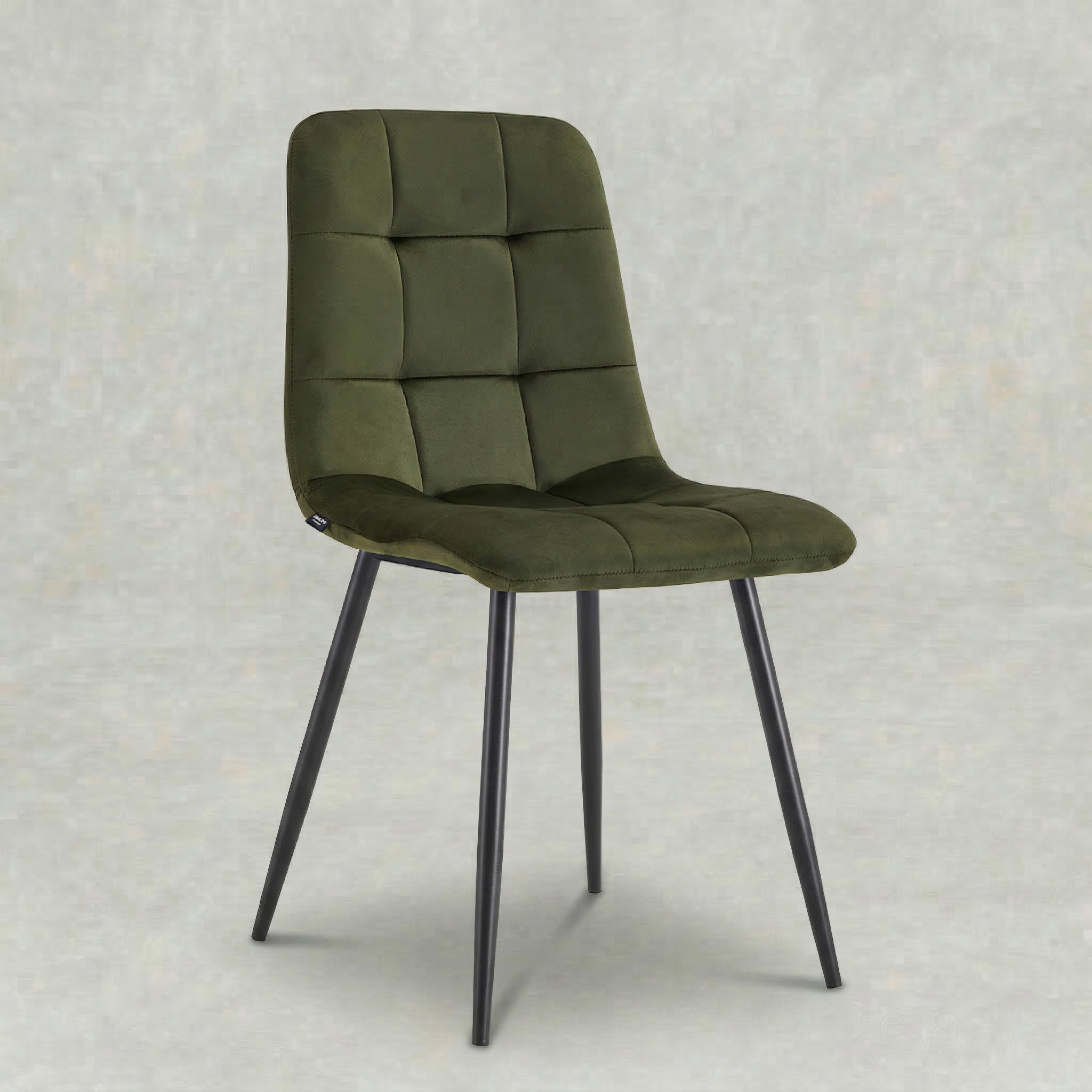 Eetkamerstoel Arendal Groen met zwart onderstel