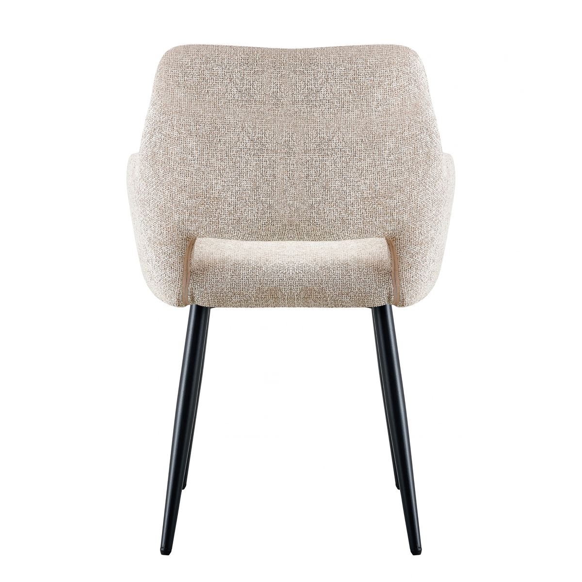 Eetkamerstoel Vantaa Beige met zwart onderstel