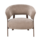 Fauteuil Japandi Kaito Taupe met walnoot onderstel