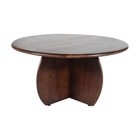 Eettafel Japandi Yuki Rond 130 cm Kruispoot