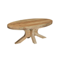 Mangohouten Salontafel Sun Ovaal 110 cm Houten onderstel