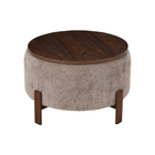Salontafel Japandi Kaito Taupe met walnoot onderstel