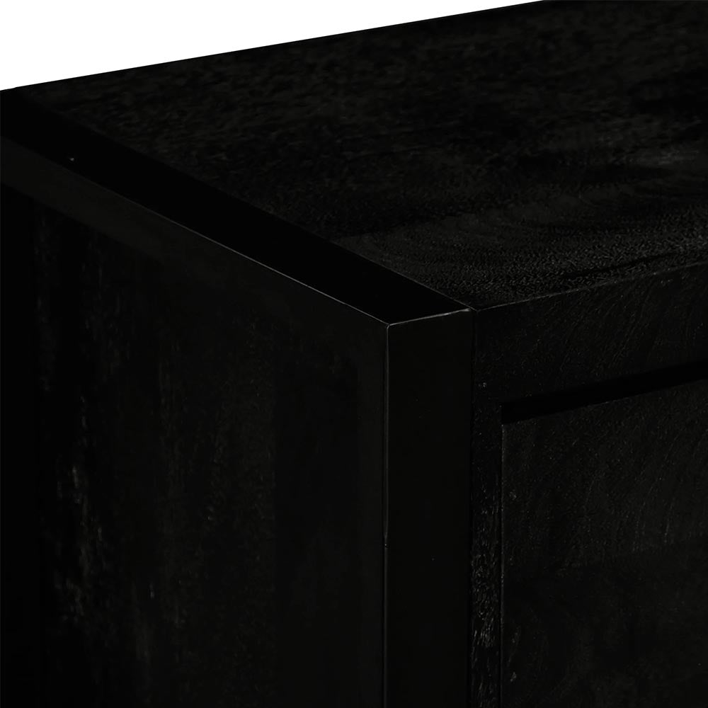 Mangohouten Dressoir Kelvin 200 cm Zwart