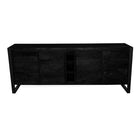 Mangohouten Dressoir Kelvin 200 cm Zwart