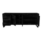 Mangohouten Dressoir Kelvin 200 cm Zwart