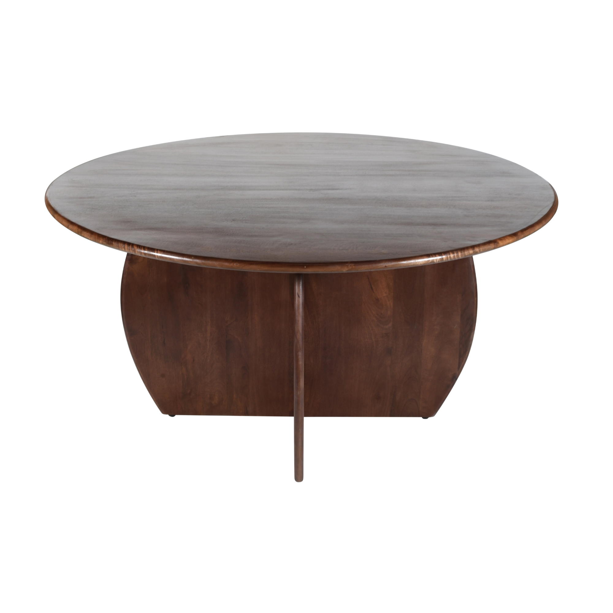 Donkerbruine ronde eettafel