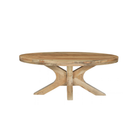 Mangohouten Salontafel Sun Ovaal 110 cm Houten onderstel