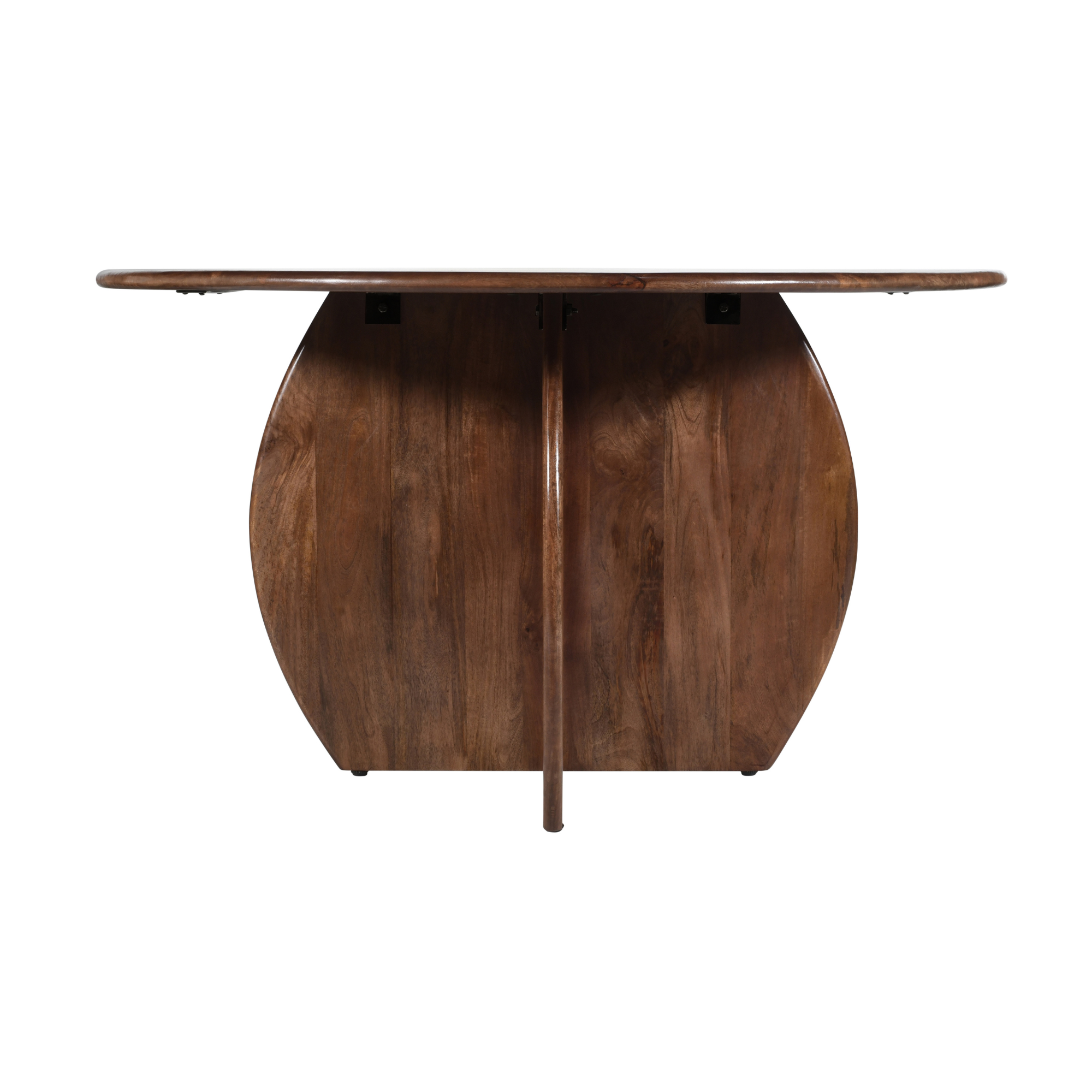 Donkerbruine ronde eettafel