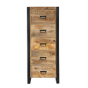 Mangohouten Dressoir Britt 55 cm 5 lades