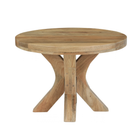 Mangohouten Salontafel Sun Rond 60 cm Houten onderstel