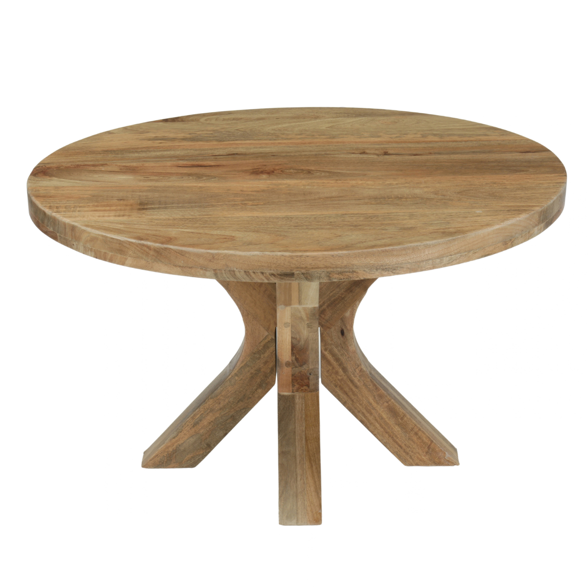 Mangohouten Salontafel Sun Rond 80 cm Houten onderstel