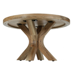 Mangohouten Salontafel Sun Rond 80 cm Houten onderstel