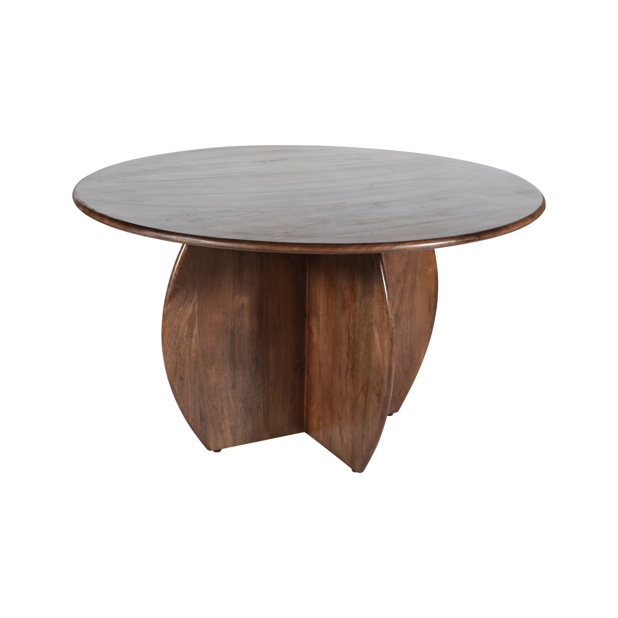Donkerbruine ronde eettafel