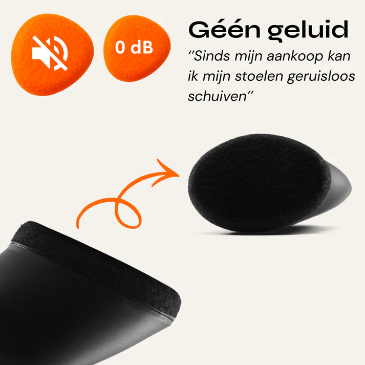 Geluidloze krasvrije stoelpootdoppen