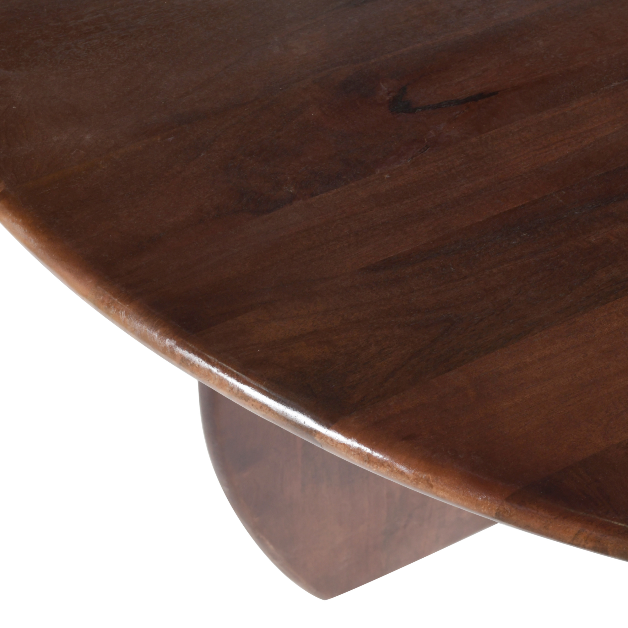 Donkerbruine ronde eettafel