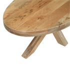 Mangohouten Salontafel Sun Ovaal 110 cm Houten onderstel
