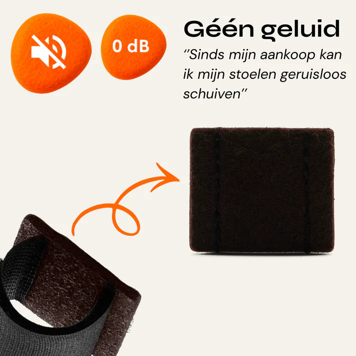 Geluidloze krasvrije stoelpootdoppen