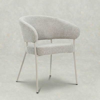 Eetkamerstoel Rovaniemi Lichtgrijs met beige onderstel