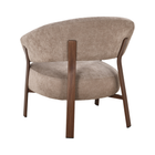 Fauteuil Japandi Kaito Taupe met walnoot onderstel